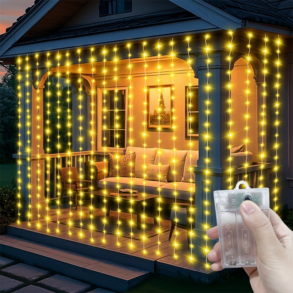 Led Fairy String Lights - Cortina de Luzes LED com 8