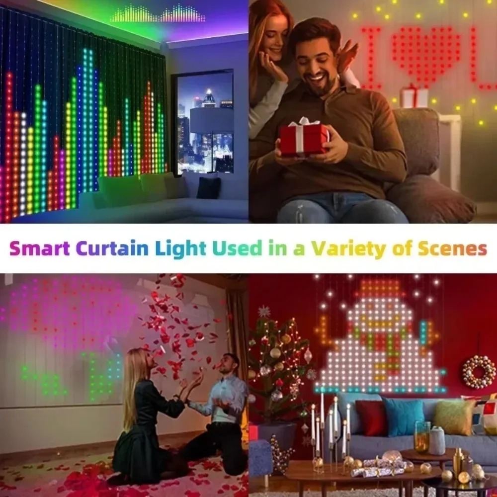 Luzes de Cortina LED Pixel par - Christmas Lights Outdoor avaliação e preço