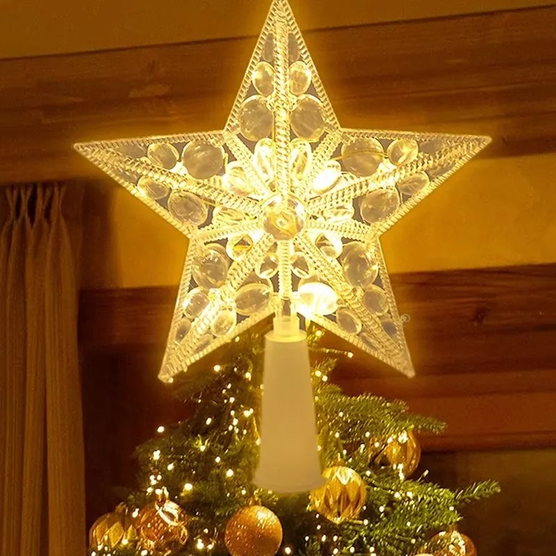 Natal brilhante 15cm árvore to - Star Tree Topper avaliação e preço