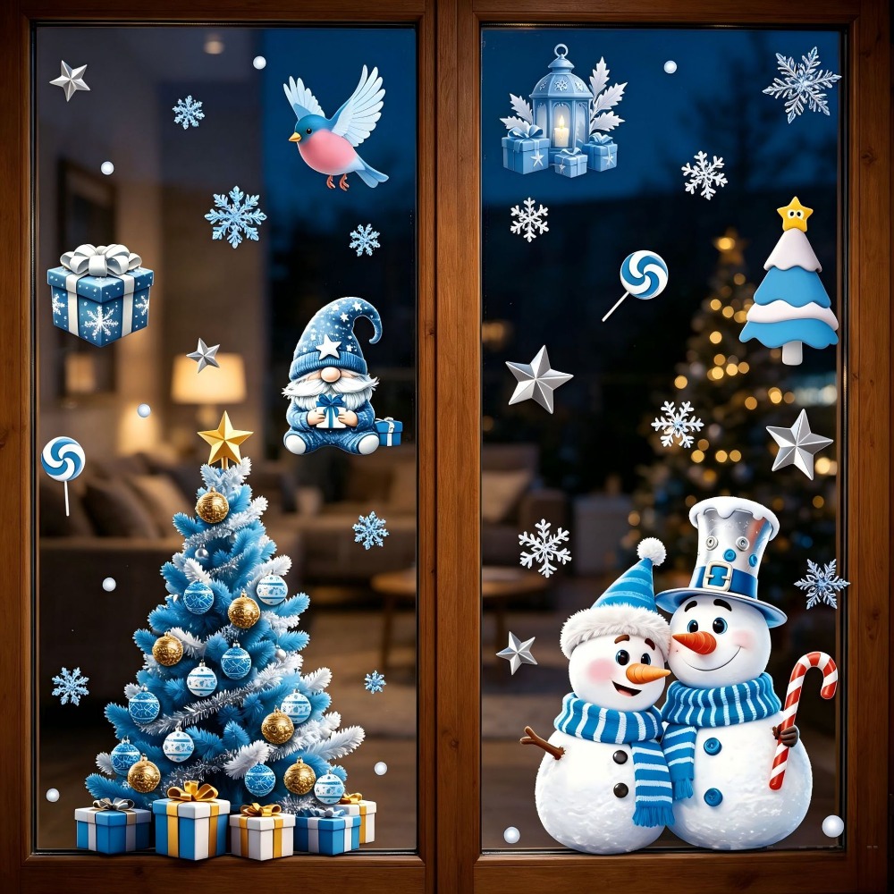 Adesivos de Natal para Janela, - Snowflake Window Decal avaliação e preço