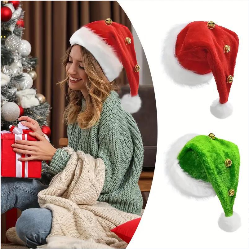 Natal santa longo chapéu de pe - Santa Hat Plush avaliação e preço