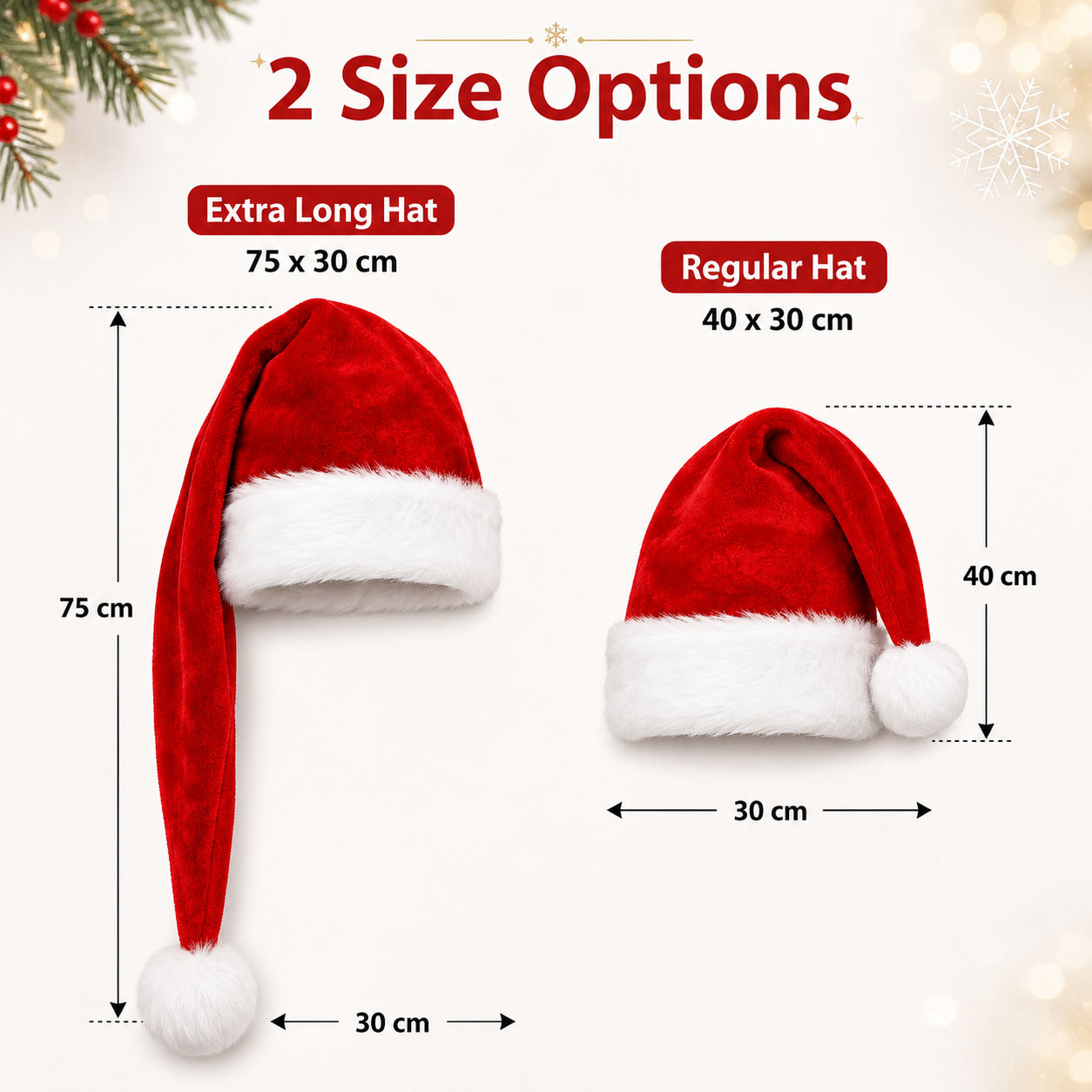 Conjunto de Chapéus de Papai N - Santa Hat Plush avaliação e preço